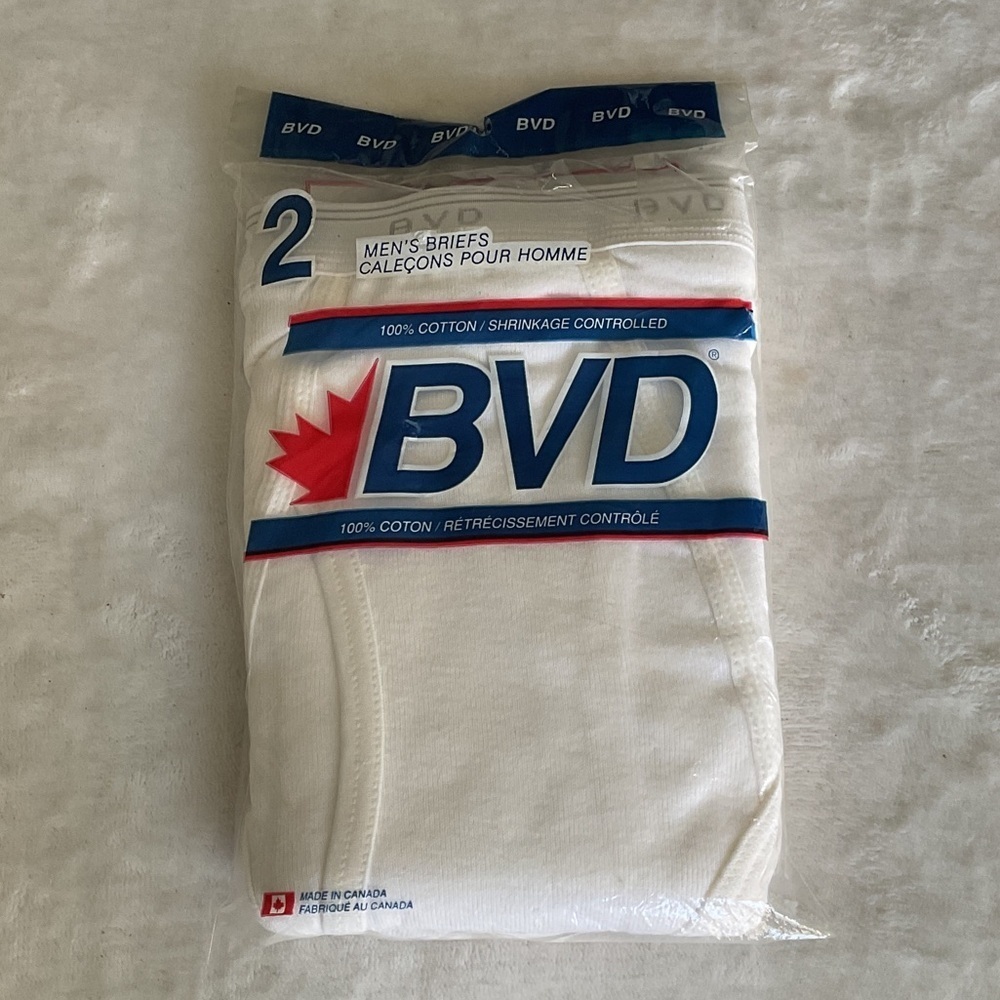 BVD Men's Classic White vintage Briefs